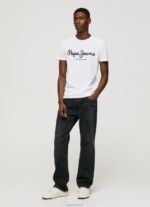 ⁦גברים 4N8XB1002 Pepe Jeans לבן חולצת טריקו מכותנה עם שרוולים קצרים⁩ – תמונה ⁦2⁩