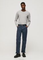 ⁦גברים 4N8XB1006 Pepe Jeans חוואר אפור חולצת כותנה עם שרוולים ארוכים⁩ – תמונה ⁦2⁩