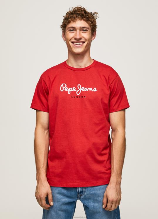 d792d791d7a8d799d79d_4n8xb1016_pepe_jeans_d7a1d798d795d793d799d795_d790d793d795d79d_d797d795d79cd7a6d7aa_d798d7a8d799d7a7d795_d7.jpg גברים 4N8XB1016 Pepe Jeans סטודיו אדום חולצת טריקו כותנה לוגו מודפס – תמונה 1