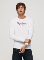 ⁦גברים 4N8XB1018 Pepe Jeans לבן חולצת טריקו כותנה לוגו מודפס⁩ – תמונה ⁦3⁩