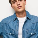 גברים 4N8XB1020 Pepe Jeans דֵנִים חולצת ג'ינס בכושר רגיל של קרסון