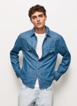 ⁦גברים 4N8XB1020 Pepe Jeans דֵנִים חולצת ג'ינס בכושר רגיל של קרסון⁩ – תמונה ⁦3⁩