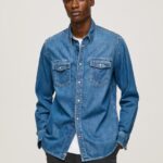 גברים 4N8XB1023 Pepe Jeans דֵנִים חולצת ג'ינס בגזרה דקיקה