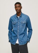 גברים 4N8XB1023 Pepe Jeans דֵנִים חולצת ג'ינס בגזרה דקיקה