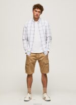 ⁦גברים 4N8XB1029 Pepe Jeans שֶׁנהָב חולצת פופלין של לוריאן בגזרה קלה⁩ – תמונה ⁦2⁩