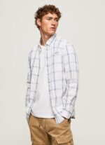 גברים 4N8XB1029 Pepe Jeans שֶׁנהָב חולצת פופלין של לוריאן בגזרה קלה
