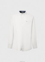 ⁦גברים 4N8XB1031 Pepe Jeans לבן חולצת אוקספורד בכושר רגיל של fabio⁩ – תמונה ⁦5⁩
