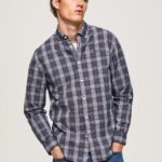 גברים 4N8XB1033 Pepe Jeans dulwich חולצה משובצת בכושר רגיל של lynwood