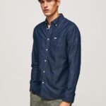 גברים 4N8XB1035 Pepe Jeans דֵנִים חולצת ג'ינס של פרטון