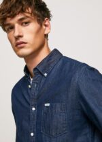⁦גברים 4N8XB1035 Pepe Jeans דֵנִים חולצת ג'ינס של פרטון⁩ – תמונה ⁦3⁩
