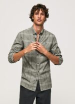 גברים 4N8XB1036 Pepe Jeans יְצִיקָה חולצה משובצת בגזרה דקיקה