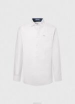 ⁦גברים 4N8XB1044 Pepe Jeans לבן חולצת אוקספורד בכושר רגיל של lawson⁩ – תמונה ⁦5⁩