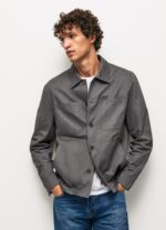 גברים 4N8XB1047 Pepe Jeans שטוף שחור חולצת אריג בגזרה רגועה