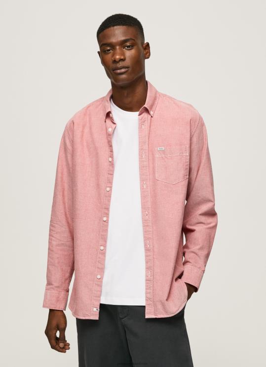 d792d791d7a8d799d79d_4n8xb1048_pepe_jeans_d795d7a8d795d793_d79ed7a2d795d7a0d79f_d797d795d79cd7a6d7aa_d790d795d7a7d7a1d7a4d795d7a.jpg גברים 4N8XB1048 Pepe Jeans ורוד מעונן חולצת אוקספורד בכושר רגיל – תמונה 1