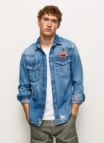 ⁦גברים 4N8XB1049 Pepe Jeans דֵנִים noah חולצת ג'ינס בכושר רגיל⁩ – תמונה ⁦2⁩