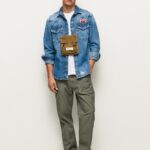 גברים 4N8XB1049 Pepe Jeans דֵנִים noah חולצת ג'ינס בכושר רגיל