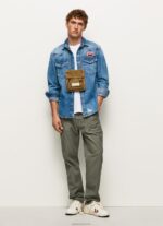 גברים 4N8XB1049 Pepe Jeans דֵנִים noah חולצת ג'ינס בכושר רגיל