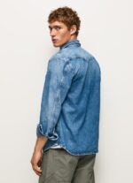 ⁦גברים 4N8XB1049 Pepe Jeans דֵנִים noah חולצת ג'ינס בכושר רגיל⁩ – תמונה ⁦4⁩