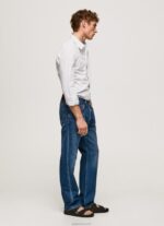 ⁦גברים 4N8XB1050 Pepe Jeans כחול אקונומיקה לורנס חולצת פופלין בגזרה דקיקה⁩ – תמונה ⁦2⁩
