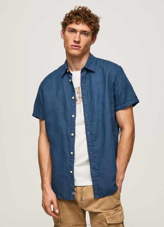 d792d791d7a8d799d79d_4n8xb1055_pepe_jeans_jarman_d797d795d79cd7a6d7aa_d7a4d7a8d7a7d7a8_d7a2d79d_d7a9d7a8d795d795d79cd799d79d_d7a7d7.jpg גברים 4N8XB1055 Pepe Jeans jarman חולצת פרקר עם שרוולים קצרים – תמונה 1