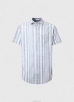 ⁦גברים 4N8XB1056 Pepe Jeans jarman לותר חולצת פסים בגזרה דקיקה⁩ – תמונה ⁦5⁩