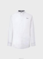 ⁦גברים 4N8XB1064 Pepe Jeans לבן חולצת דובי פסים של ליסלטון⁩ – תמונה ⁦5⁩