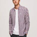 גברים 4N8XB1066 Pepe Jeans jarman להעמיס חולצה משובצת בשני גוונים
