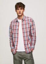 גברים 4N8XB1067 Pepe Jeans רַב חולצת פופלין משובצת לויק