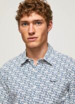 ⁦גברים 4N8XB1070 Pepe Jeans לבן חולצת פופלין lou slim fit⁩ – תמונה ⁦3⁩