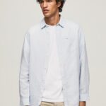 גברים 4N8XB1071 Pepe Jeans כחול אקונומיקה חולצת פרקר עם שרוולים ארוכים