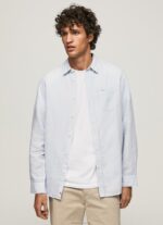 גברים 4N8XB1071 Pepe Jeans כחול אקונומיקה חולצת פרקר עם שרוולים ארוכים