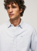 ⁦גברים 4N8XB1071 Pepe Jeans כחול אקונומיקה חולצת פרקר עם שרוולים ארוכים⁩ – תמונה ⁦4⁩
