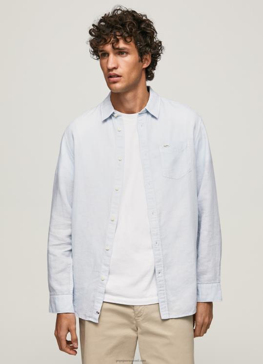 d792d791d7a8d799d79d_4n8xb1071_pepe_jeans_d79bd797d795d79c_d790d7a7d795d7a0d795d79ed799d7a7d794_d797d795d79cd7a6d7aa_d7a4d7a8d7a.jpg גברים 4N8XB1071 Pepe Jeans כחול אקונומיקה חולצת פרקר עם שרוולים ארוכים – תמונה 1
