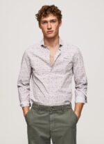 ⁦גברים 4N8XB1075 Pepe Jeans לבן חולצת פופלין בגזרה דקיקה של לנורה⁩ – תמונה ⁦2⁩