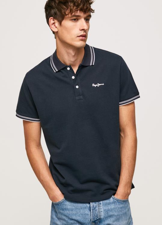⁦גברים 4N8XB1076 Pepe Jeans dulwich חולצת פולו פיקה עם לוגו רקום⁩ – תמונה ⁦4⁩