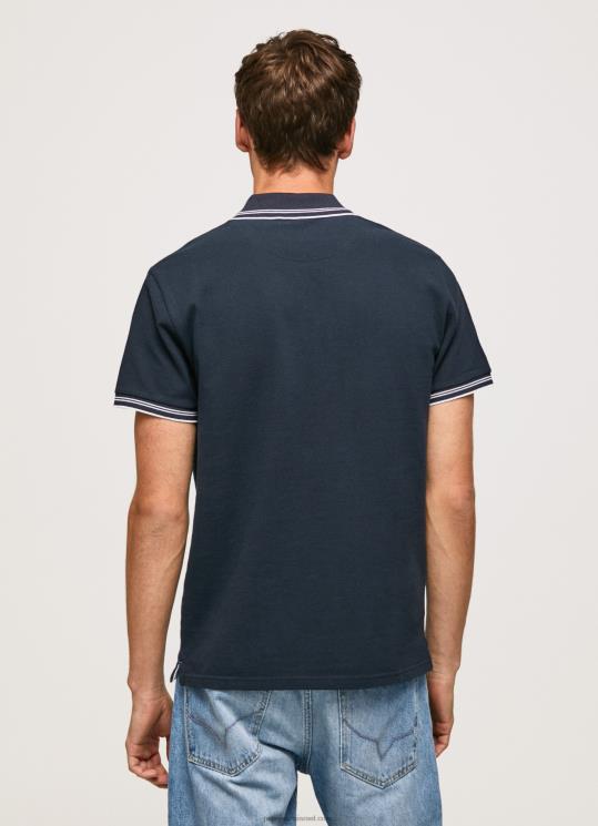 ⁦גברים 4N8XB1076 Pepe Jeans dulwich חולצת פולו פיקה עם לוגו רקום⁩ – תמונה ⁦5⁩