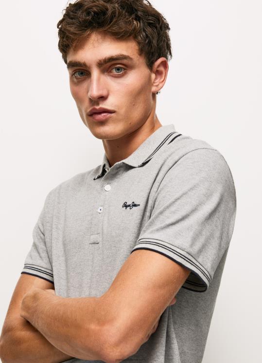 d792d791d7a8d799d79d_4n8xb1077_pepe_jeans_d797d795d795d790d7a8_d790d7a4d795d7a8_d797d795d79cd7a6d7aa_d7a4d795d79cd795_d7a4d799d7.jpg גברים 4N8XB1077 Pepe Jeans חוואר אפור חולצת פולו פיקה עם לוגו רקום – תמונה 1