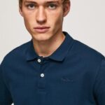 גברים 4N8XB1078 Pepe Jeans חיל הים חולצת טריקו עם לוגו