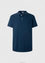 ⁦גברים 4N8XB1078 Pepe Jeans חיל הים חולצת טריקו עם לוגו⁩ – תמונה ⁦5⁩