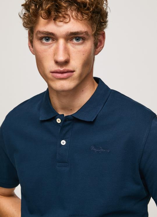 d792d791d7a8d799d79d_4n8xb1078_pepe_jeans_d797d799d79c_d794d799d79d_d797d795d79cd7a6d7aa_d798d7a8d799d7a7d795_d7a2d79d_d79cd795d7.jpg גברים 4N8XB1078 Pepe Jeans חיל הים חולצת טריקו עם לוגו – תמונה 1