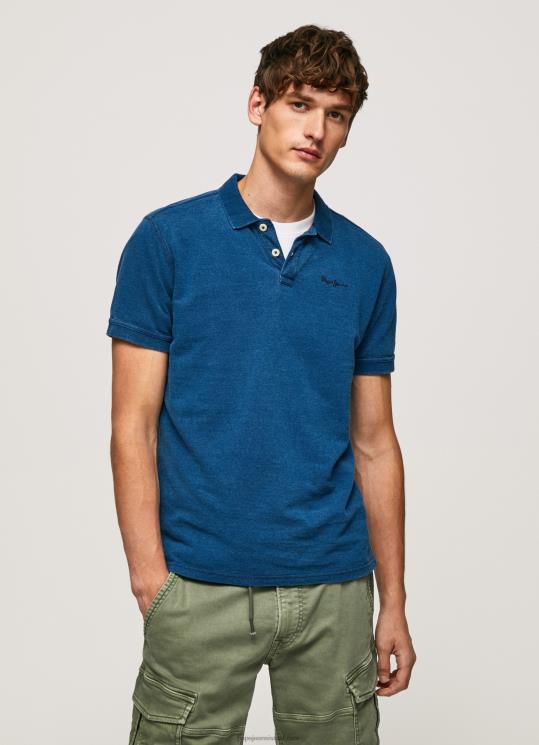d792d791d7a8d799d79d_4n8xb1079_pepe_jeans_d790d6b4d799d7a0d793d6b4d799d792d795d6b9_d797d795d79cd7a6d7aa_d7a4d795d79cd795_d79bd79.jpg גברים 4N8XB1079 Pepe Jeans אִינדִיגוֹ חולצת פולו כותנה עם אפקט בלוי – תמונה 1