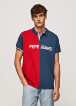 גברים 4N8XB1082 Pepe Jeans jarman חולצת פולו פיקה בצבע בלוק