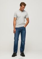 ⁦גברים 4N8XB1084 Pepe Jeans חוואר אפור חולצת טריקו עם לוגו⁩ – תמונה ⁦2⁩