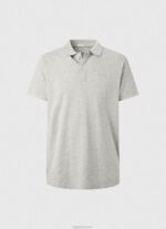 ⁦גברים 4N8XB1084 Pepe Jeans חוואר אפור חולצת טריקו עם לוגו⁩ – תמונה ⁦5⁩