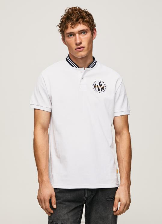 d792d791d7a8d799d79d_4n8xb1087_pepe_jeans_d79cd791d79f_d797d795d79cd7a6d7aa_d7a4d795d79cd795_d7a6d795d795d790d7a8d795d79f_d791d7.jpg גברים 4N8XB1087 Pepe Jeans לבן חולצת פולו צווארון בייסבול – תמונה 1