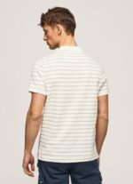 ⁦גברים 4N8XB1092 Pepe Jeans צבע קרם חולצת פולו בהדפס פסים⁩ – תמונה ⁦4⁩