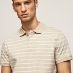 גברים 4N8XB1093 Pepe Jeans לֶתֶת חולצת פולו בהדפס פסים