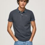 גברים 4N8XB1097 Pepe Jeans dulwich חולצת פולו פיקה עם לוגו רקום