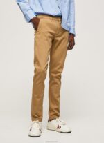 ⁦גברים 4N8XB1098 Pepe Jeans גָמָל מכנסי צ'ינו של ג'יימס דקים⁩ – תמונה ⁦2⁩