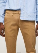 ⁦גברים 4N8XB1098 Pepe Jeans גָמָל מכנסי צ'ינו של ג'יימס דקים⁩ – תמונה ⁦3⁩